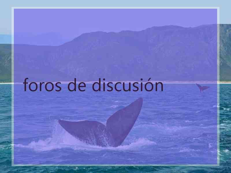 foros de discusión