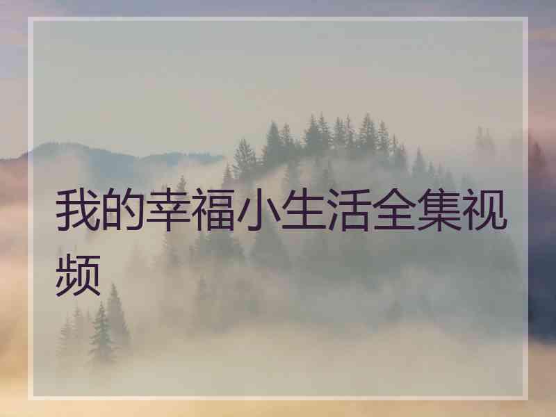 我的幸福小生活全集视频