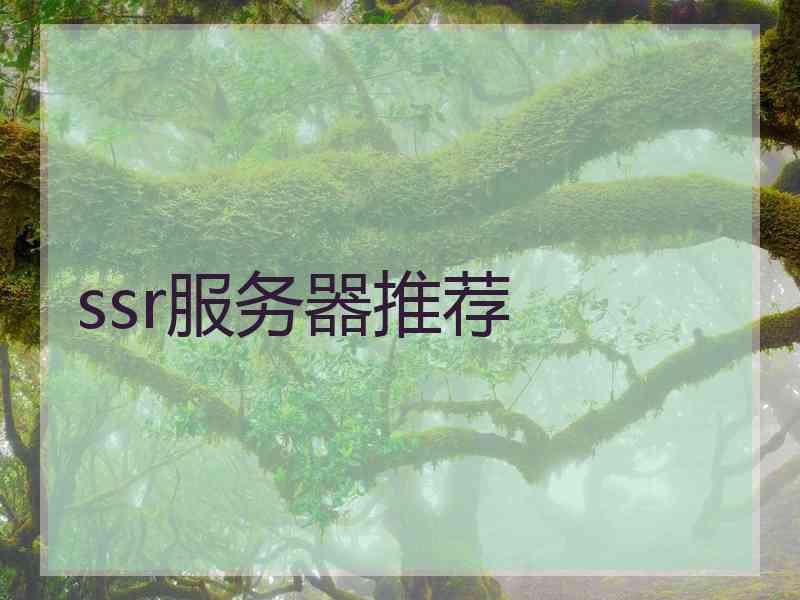 ssr服务器推荐