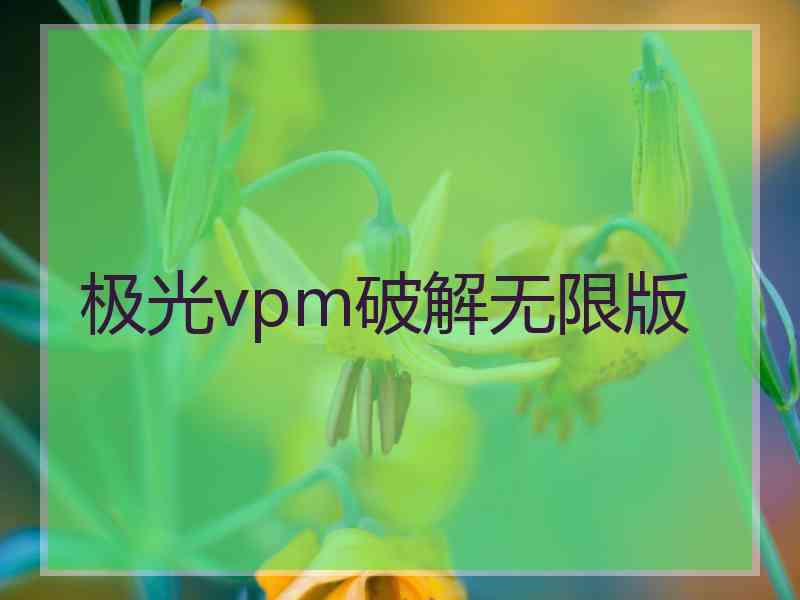 极光vpm破解无限版