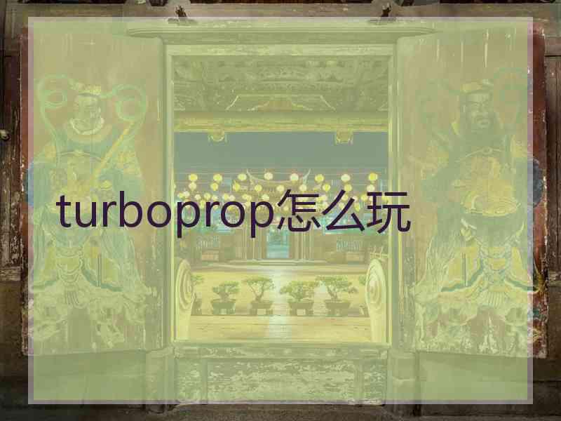 turboprop怎么玩