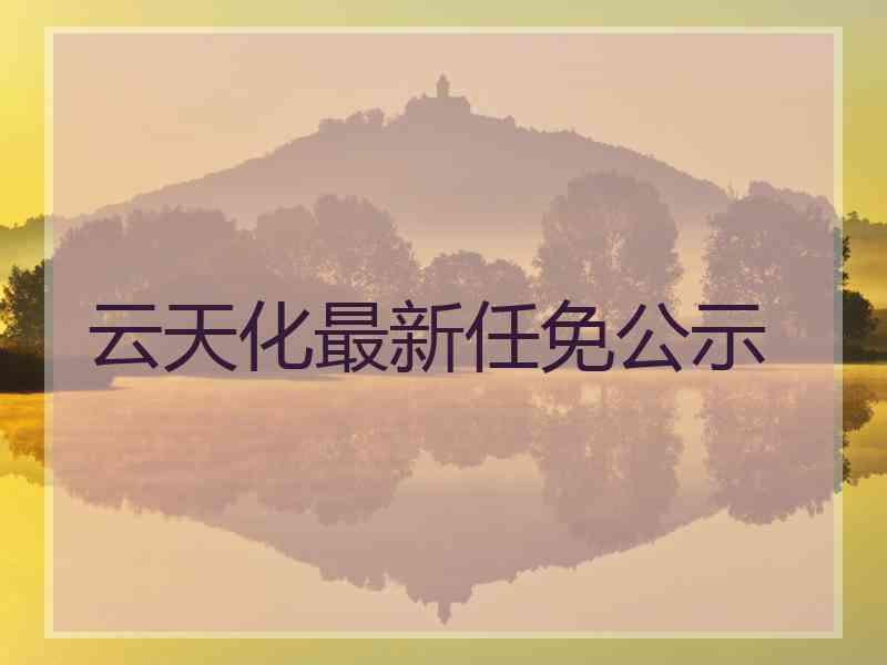 云天化最新任免公示