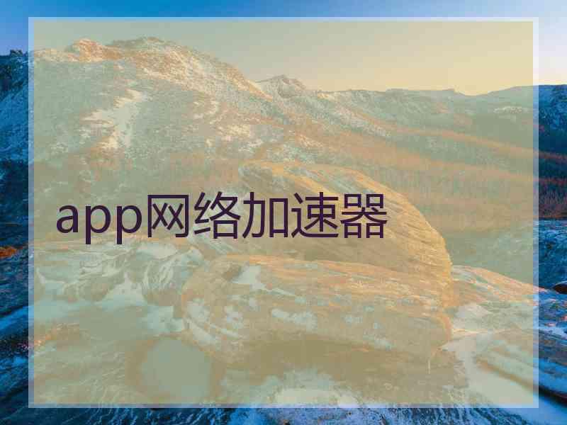 app网络加速器