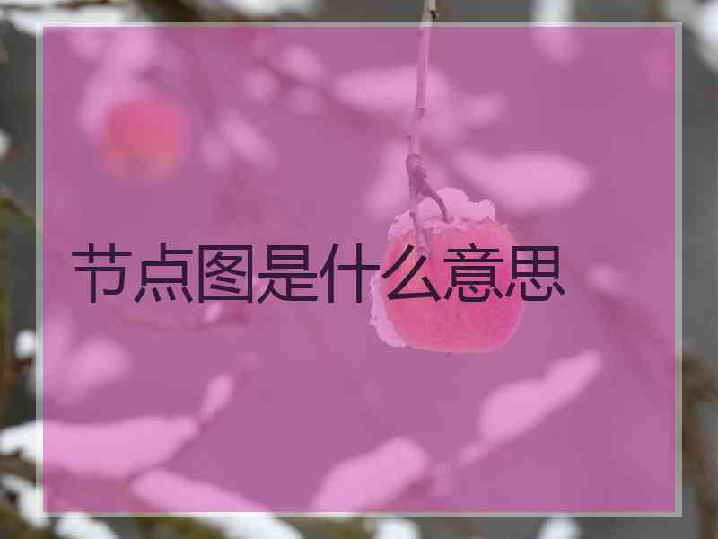 节点图是什么意思