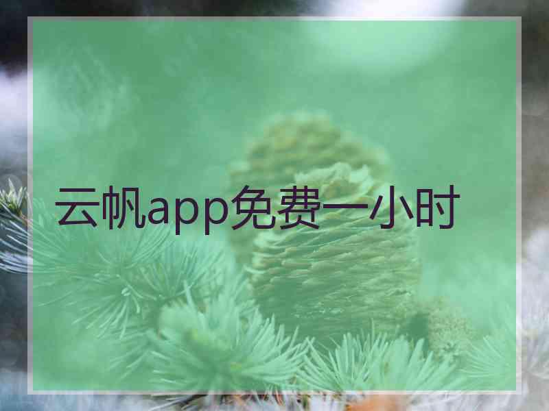 云帆app免费一小时